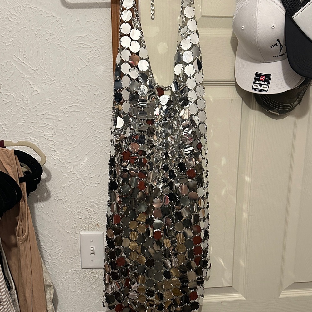 12th Tribe Diana Disco Silver Dress - Picture 6 of 6